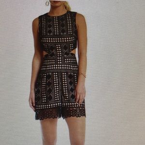 NWT NICOLE MILLER LACE ROMPER